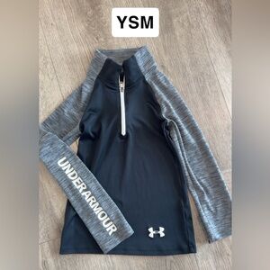 Under Armour Black and Gray Long Sleeve Top